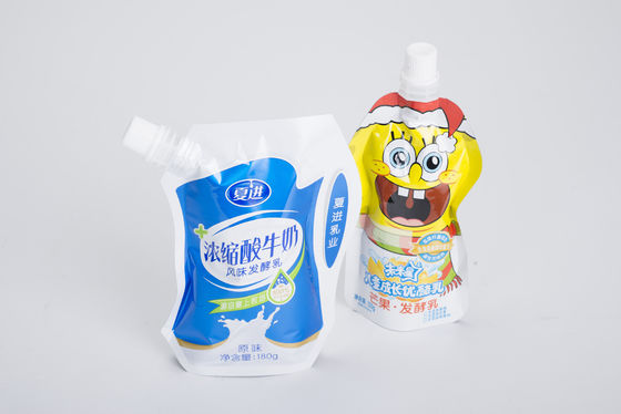 Đứng dưới nền Đứng lên Túi với Conner Spout Doypack Cho Jelly / Juice / Jam