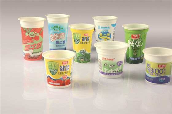 Nhựa Custom / PP / PS Sữa chua Cups Với in ấn Shrink Nhãn