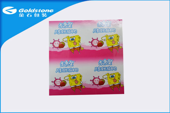 Rõ ràng in nhôm nhiệt Seal phim cuộn cho nước trái cây / sữa chua / sữa / cà phê bao bì