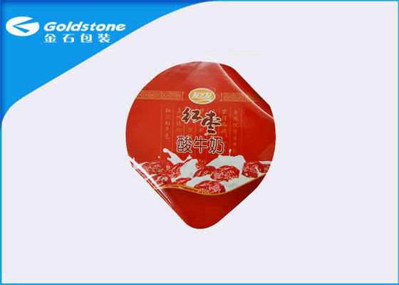Red 30-46 Micron Độ dày Die Cut Lids Coated Xử lý Đối với Yogurt Cup